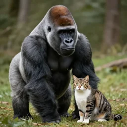 a gorilla - cat - hybrid, animal photography