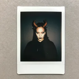 poloroid photo of demon