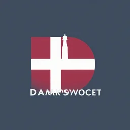 Danish Stortinget logo redesign, minimalist, vector art