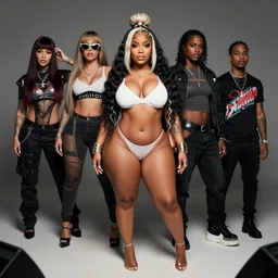 nicki minaj curvy, ultra realistic full body portrait, concept design, contrast, kim jung gi, greg rutkowski, zabrocki, karlkka, jayison devadas, trending on artstation, 8 k, ultra wide angle, pincushion lens effect