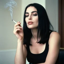 cinestil 5 0 d portrait of monica bellucci smoking a cigarette