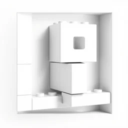 building block, simple, white, trending on pinterest, keyshot 1 1