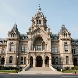 photo of a grand victorian government building, architectural photography