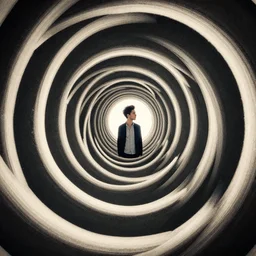 droste effect art style of a man