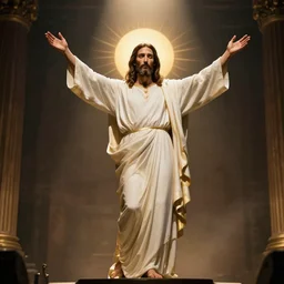 Jesus Christ as the president, dynamic lighting, +++ dynamic pose, high resolution, 8k