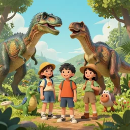humans and dinosaurs together