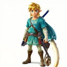 Walter White in Legend of Zelda: breath of the wild, cover art, no text