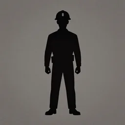 minimalist movie poster, coal miner man, minimalism, fanart, retro, superhero