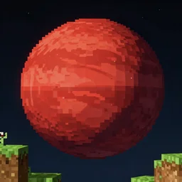a red planet, minecraft style