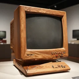 photo of fragmented Old Computer made of Wood, Wood!! (EOS 5DS R, ISO100, f/8, 1/125,postprocessed) in a Museum