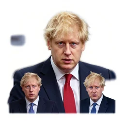 boris johnson collage mimmo rotella