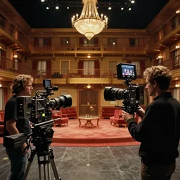 cinematography of the overlook hotel from stanley kubrick's 1 9 8 0 film the shining, inside the soundstage set for the overlook hotel interior shot on 3 5 mm eastman 5 2 4 7 film by the shining cinematographer john alcott shot on a wide kinoptik tegea 9. 8 mm lens. with golden ratio composition