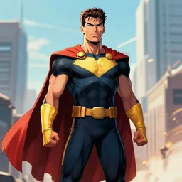 a unknown hero with cape, marvel!!! comics