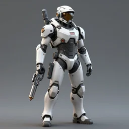 a futuristic soldier holding plasma gun, sci - fi, concept art,, sharp, ultra detail
