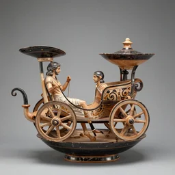 ancient greek pottery depicting a chariot