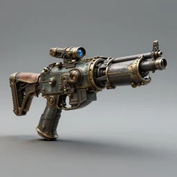 railgun, concept art, steampunk, 3 d render, octane ray tracing, ultra high resolution, ultra detailed, photorealistic