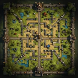 dungeon map by dysonlogos, high resolution