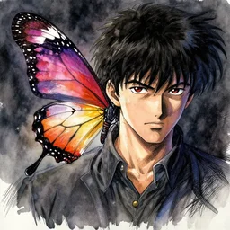 portrait, a cosmic butterfly, watercolor, dramatic lighting, cinematic, establishing shot, extremely high detail, foto realistic, cinematic lighting, pen and ink, intricate line drawings, by Yoshitaka Amano, Ruan Jia, Kentaro Miura, Artgerm, post processed, concept art, artstation, matte painting, style by eddie mendoza, raphael lacoste, alex ross