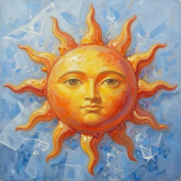 ice sun, oil Painting, ultradetailed, artstation, ultradetailed, digital Painting,