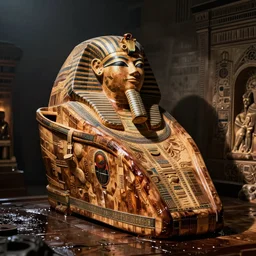 wet plate photography egyptian wooden sarcophagus, scp