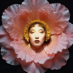 giant flower as a head, woman, surreal photography, dramatic light, by victo ngai by james jean, by rossdraws, frank franzzeta, mcbess