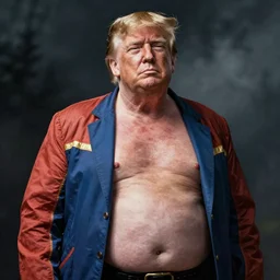 Obese donald trump, high detail, Shel Silverstein