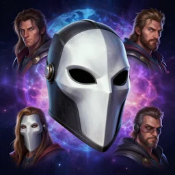 human reaper mask helmet sylvanas game icon design, 4 d game fanart cgsociety by dan mumford, by josephine wall, dan witz. by dan seagrave. by ilya kuvshinov, rossdraws global illumination, cosmic infused background