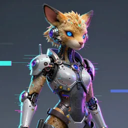 a character portrait of an experimental female anthropomorphic animal combat strategy a. i. in the style of glitch art in the style of anti - art trending on artstation deviantart pinterest furaffinity detailed realistic hd 8 k high resolution