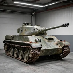 panzer tanks in a garage