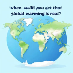 when will you get that global warming is real?