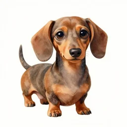cute dachshund watercolor