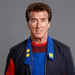 sylvester stallone as super mario, realistic, portrait, detailed