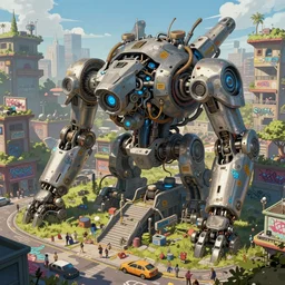 an intricate concept art, illustration, fantasy micro - world in a graffiti street, large mechanical biomes, ultra photorealistic, ultra sharp, pinterest, artstation, cgsociety, pinterest, digital art, anime colors, style by wlop, hyperrealistic, octane render, 8 k