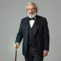 distinguished gentleman with electrified walking cane, portrait, behance hd artstation, style of jesper ejsing