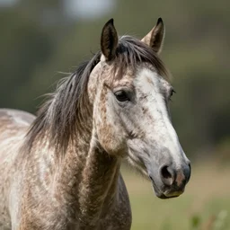 horse with falcon head hybrid animal, wildlife photography, photorealistic, 4 k, detailed