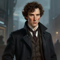 techno sherlock holmes, sci - fi, digital painting, detailed, realistic, digital art