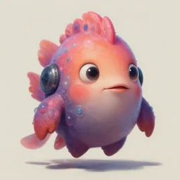 concept art of a femenine blobfish, highly detailed painting by dustin nguyen, akihiko yoshida, greg tocchini, greg rutkowski, cliff chiang, 4 k resolution, trending on artstation, 8 k