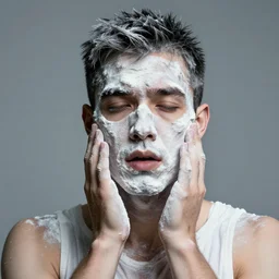 guy covered in cocaine