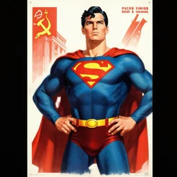 superman soviet union propaganda poster