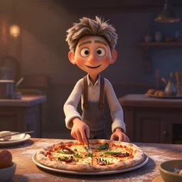 remy from ratatouille making pizza
