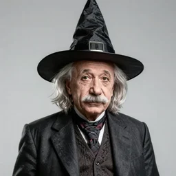 Albert Einstein wearing a witches hat in Call of Duty black ops, highly detailed, high quality, HD, 4k, 8k, Canon 300mm, professional photographer, 40mp, lifelike, top-rated, award winning, realistic, sharp, no blur, edited, corrected, trending