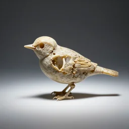 tiny bird fossil bones analysis oxford, studio lighting