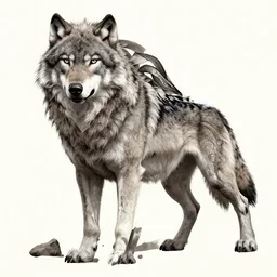 a beautiful symbol of a mighty wolf, struggle, honor, pride, intricate details, artstation, concept art, mighty