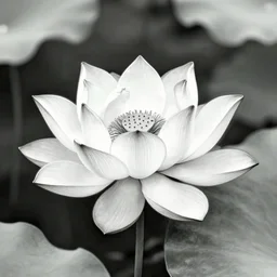 stylized lotus flower, digital art, sketch, beautiful