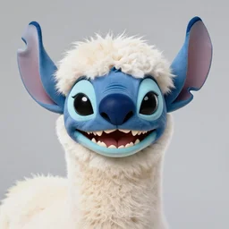 portrait of stitch alpaca in crisp detail by vito acconci