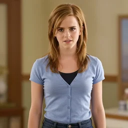 Movie still of Emma Watson in Dragon Ball Z, live action