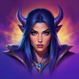 front facing symmetrical centered painted portrait, just one head, Maya Ali as Warcraft Mage, RPG character avatar, Hearthstone concept art, pixar, dreamworks, gradient background, splash comics, global illumination lighting, trending on artstation, by lois van baarle, ilya kuvshinov, rossdraws