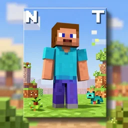 Aesthetic minecraft poster, trending on artstation