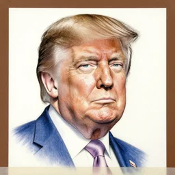 crude drawing of donald trump