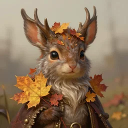 cute autumnal satyr, d & d, fantasy, portrait, highly detailed, digital painting, trending on artstation, concept art, sharp focus, illustration, art by artgerm and greg rutkowski and magali villeneuve